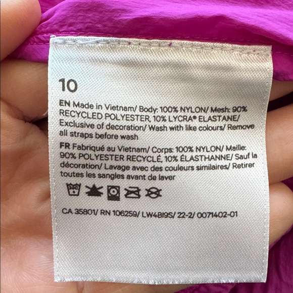 Lululemon Pink Hooded Lightweight Windbreaker Jacket Size 10 - Picture 5 of 5